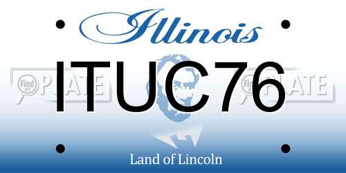 ITUC76 Illinois License Plate