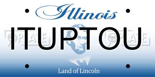 ITUPTOU Illinois License Plate