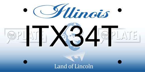 ITX34T Illinois License Plate