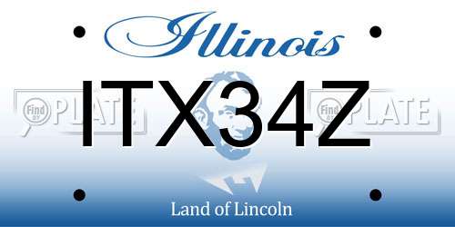 ITX34Z Illinois License Plate