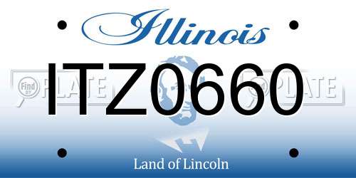 ITZ0660 Illinois License Plate