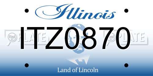ITZ0870 Illinois License Plate