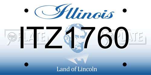 ITZ1760 Illinois License Plate