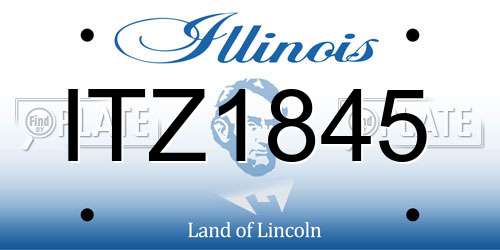 ITZ1845 Illinois License Plate