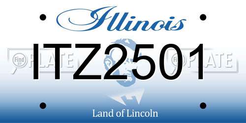 ITZ2501 Illinois License Plate