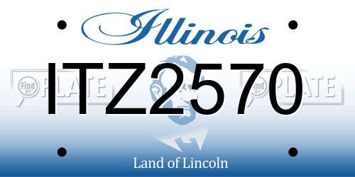 ITZ2570 Illinois License Plate
