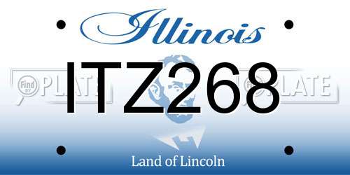 ITZ268 Illinois License Plate