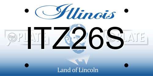 ITZ26S Illinois License Plate