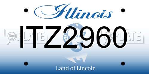 ITZ2960 Illinois License Plate