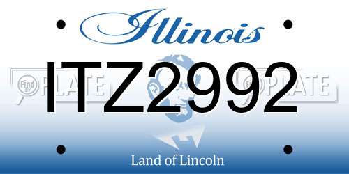 ITZ2992 Illinois License Plate