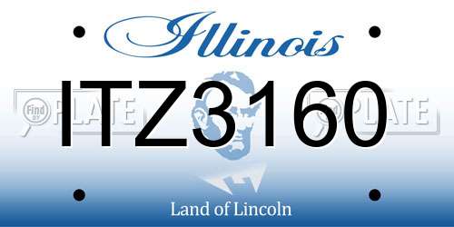 ITZ3160 Illinois License Plate