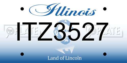 ITZ3527 Illinois License Plate