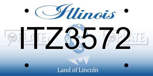 ITZ3572 Illinois License Plate
