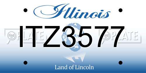ITZ3577 Illinois License Plate
