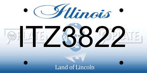 ITZ3822 Illinois License Plate