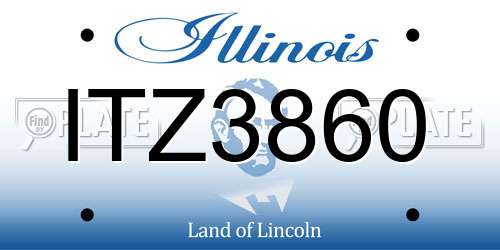 ITZ3860 Illinois License Plate