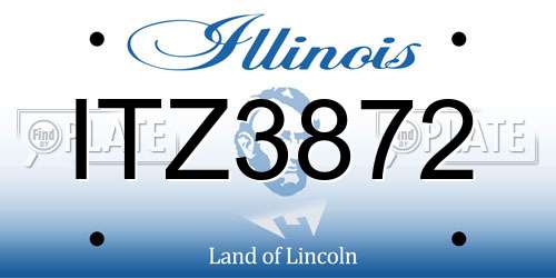 ITZ3872 Illinois License Plate