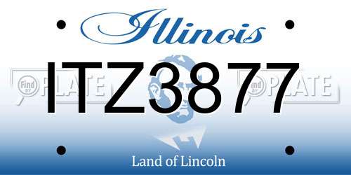 ITZ3877 Illinois License Plate