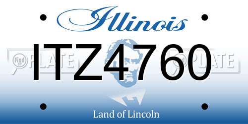 ITZ4760 Illinois License Plate