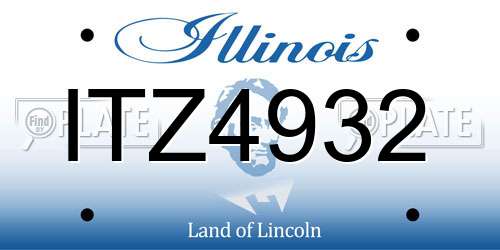 ITZ4932 Illinois License Plate