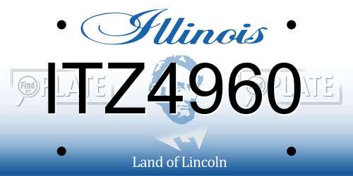 ITZ4960 Illinois License Plate