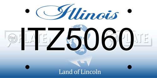 ITZ5060 Illinois License Plate