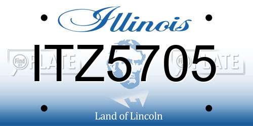 ITZ5705 Illinois License Plate