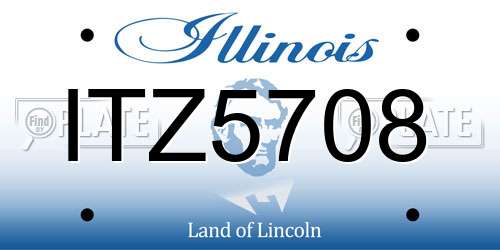 ITZ5708 Illinois License Plate