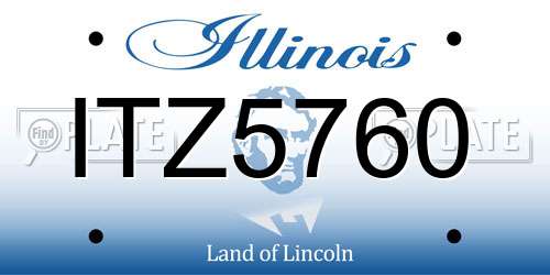 ITZ5760 Illinois License Plate