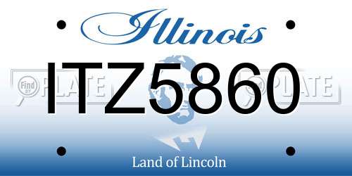 ITZ5860 Illinois License Plate