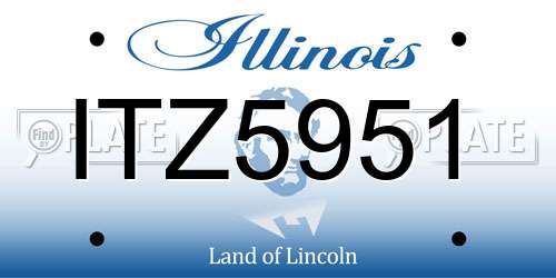 ITZ5951 Illinois License Plate
