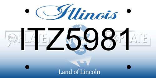 ITZ5981 Illinois License Plate