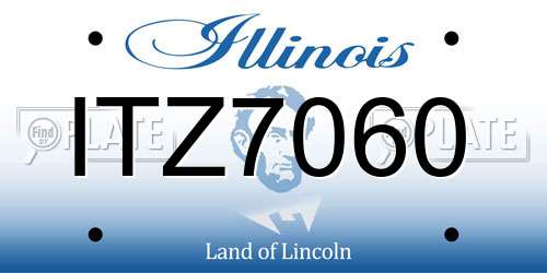 ITZ7060 Illinois License Plate