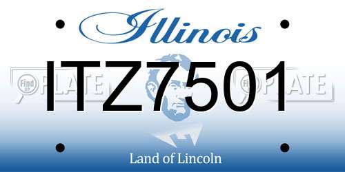 ITZ7501 Illinois License Plate