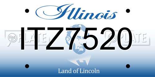 ITZ7520 Illinois License Plate