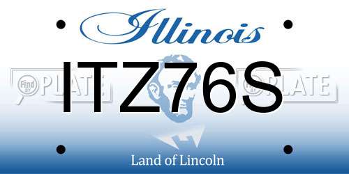 ITZ76S Illinois License Plate