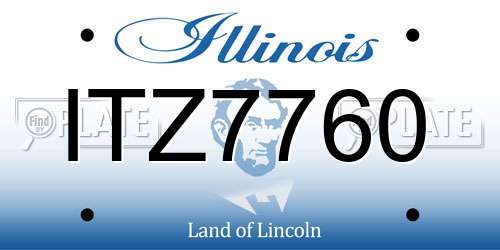 ITZ7760 Illinois License Plate
