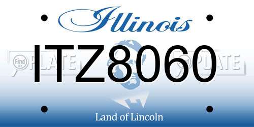 ITZ8060 Illinois License Plate