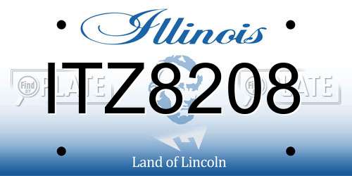 ITZ8208 Illinois License Plate