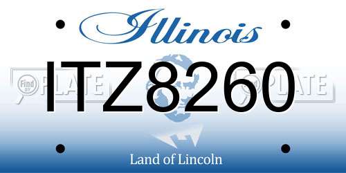 ITZ8260 Illinois License Plate