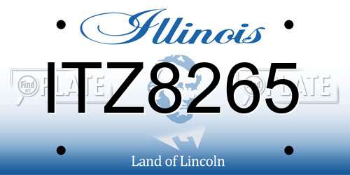 ITZ8265 Illinois License Plate
