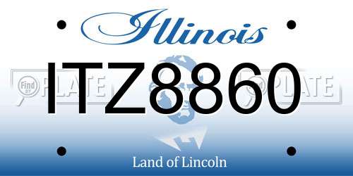 ITZ8860 Illinois License Plate