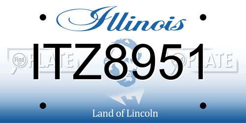 ITZ8951 Illinois License Plate