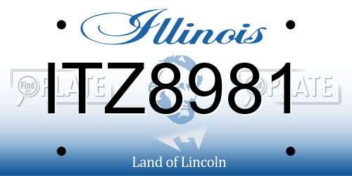 ITZ8981 Illinois License Plate