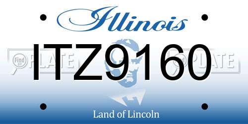 ITZ9160 Illinois License Plate