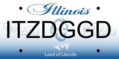 ITZDGGD Illinois License Plate
