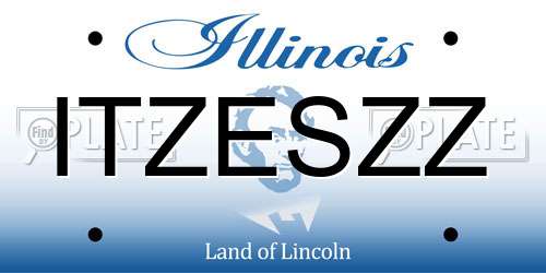 ITZESZZ Illinois License Plate