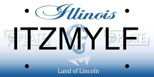 ITZMYLF Illinois License Plate