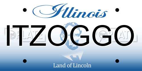 ITZOGGO Illinois License Plate