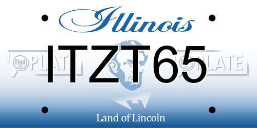 ITZT65 Illinois License Plate